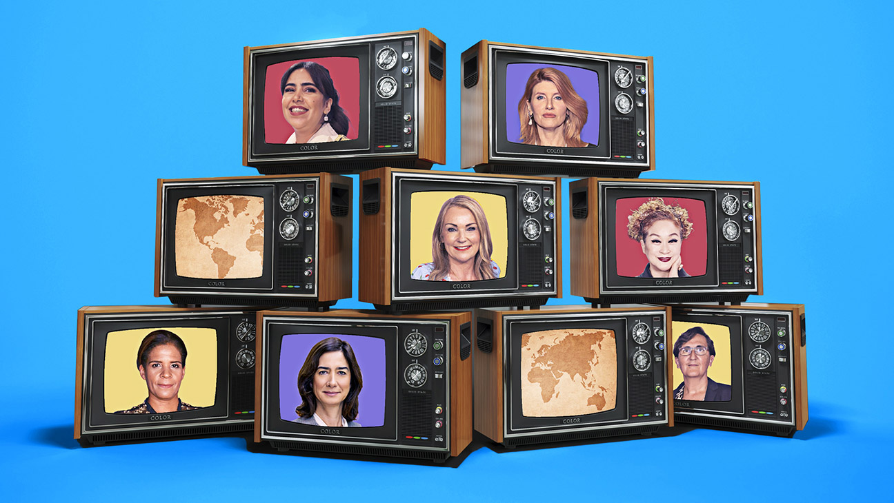 Top row, from left MBC Studios’ Zeinab Abu Alsamh, Bad Sisters creator Sharon Horgan. Middle row Apple’s Jay Hunt, CJ Group’s Miky Lee. Bottom Netflix’s Anne Mensah, Sky Studios’ Cecile Frot-Coutaz, Netflix Espana’s Veronica Fernandez